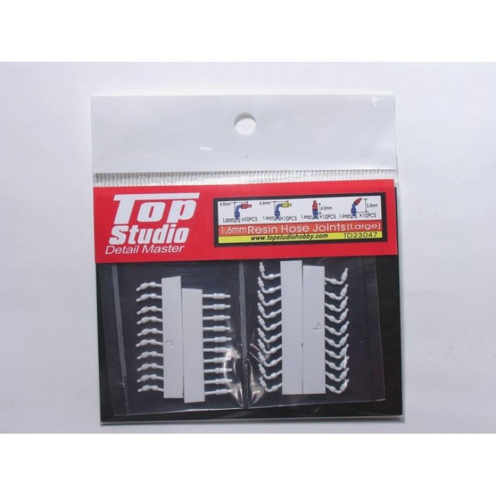 Top Studio TD23047 1.6mm Resin Hose Joints Large 